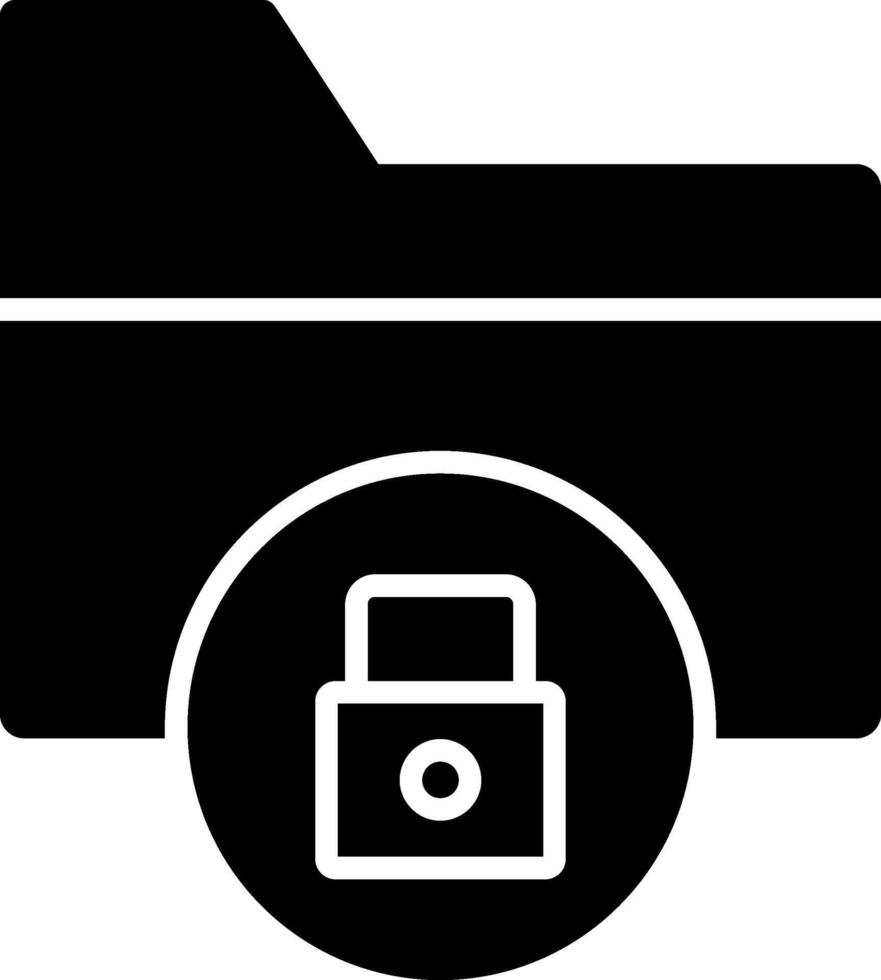 Data Security Glyph Icon vector