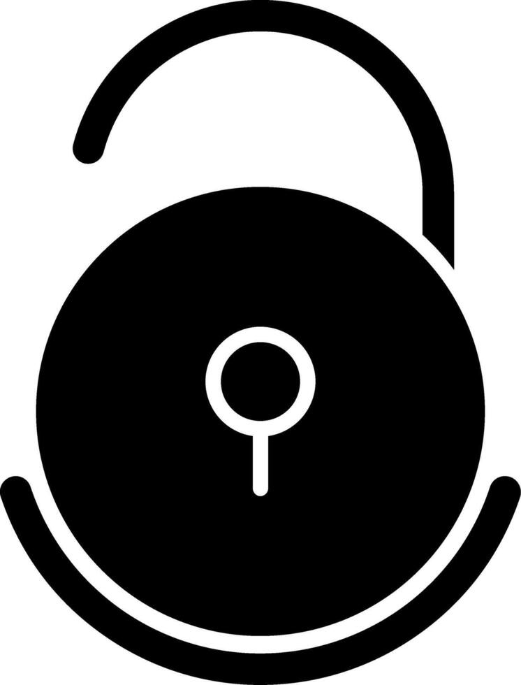 Unlock Glyph Icon vector