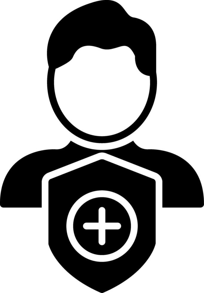 Security Admin Glyph Icon vector