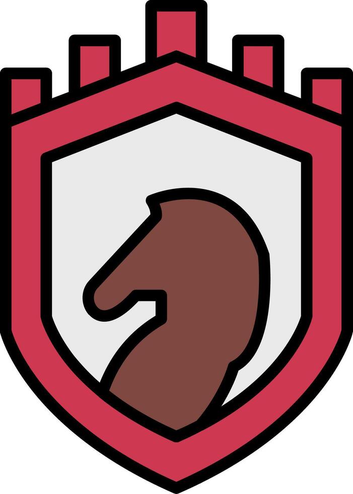 Security Castle Strategy Line Filled Icon vector