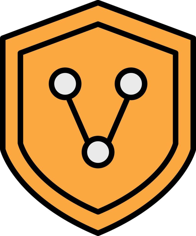 Connect Security Line Filled Icon vector