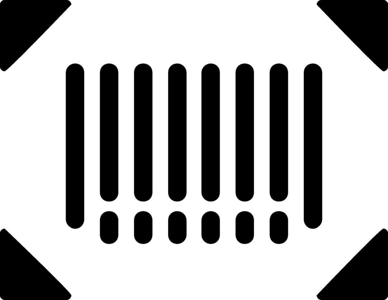 Bar Code Glyph Icon vector