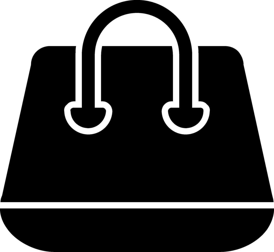 icono de glifo de bolsa de compras vector