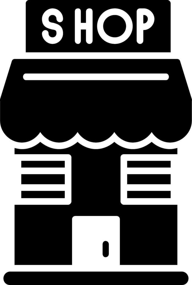 Shop Glyph Icon vector