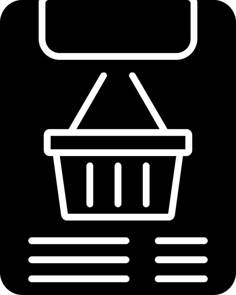 Purchase Order Glyph Icon vector