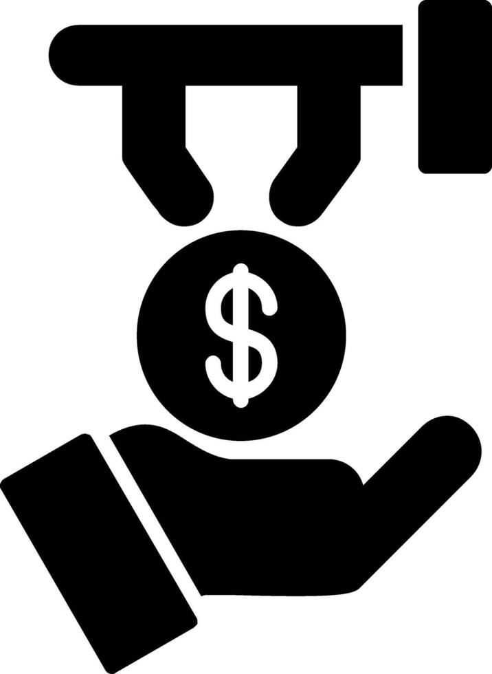 Money Back Guarantee Glyph Icon vector