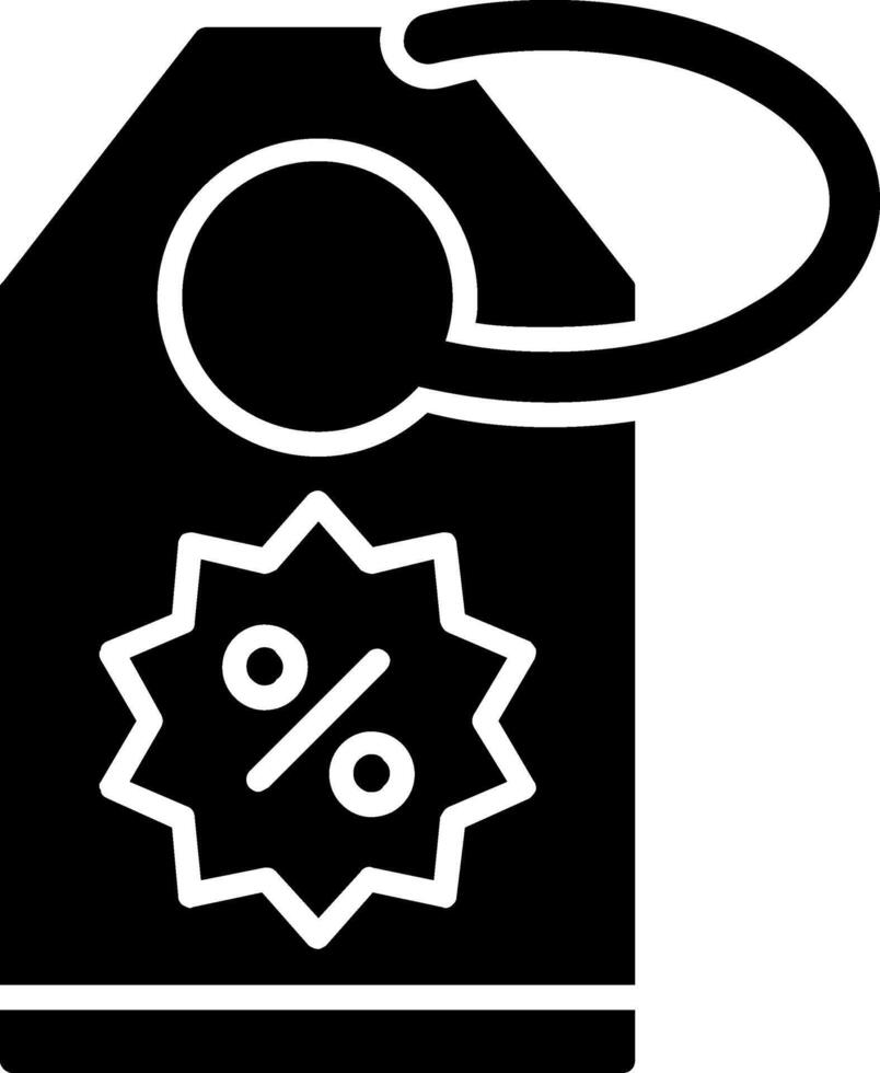 Discount Coupen Glyph Icon vector