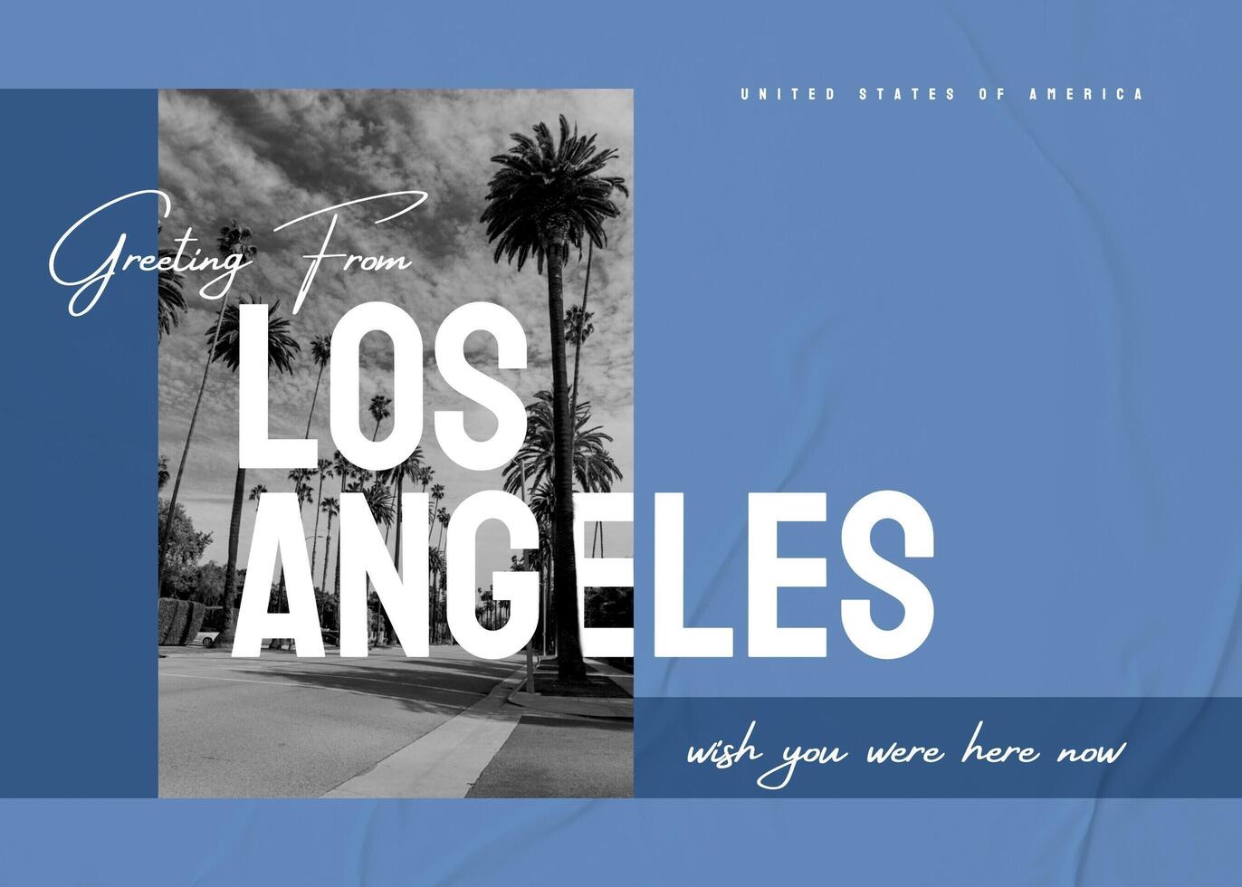 Greeting From Los Angeles Post Card template