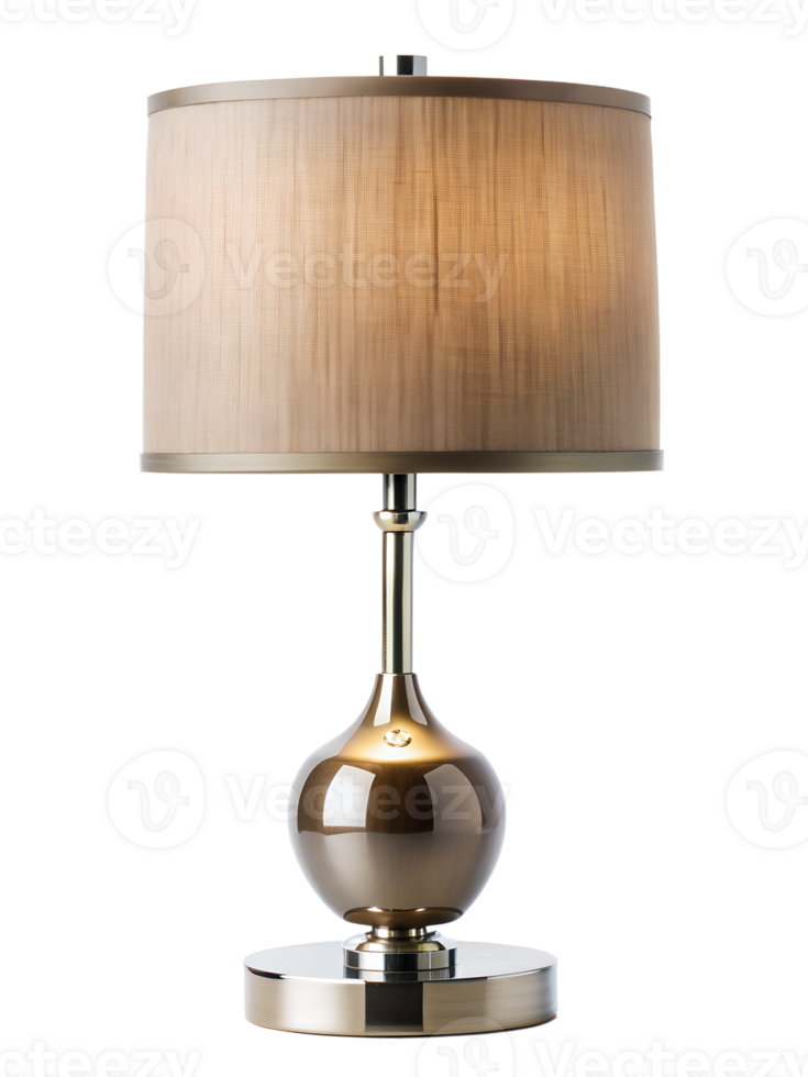 Modern style table lamp isolated on transparent background. png