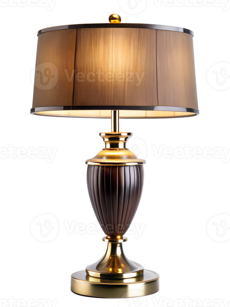 Modern luxury style table lamp isolated on transparent background. png