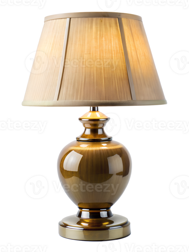 cozy style table lamp isolated on transparent background. png