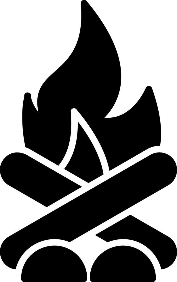 Bonfire Glyph Icon vector