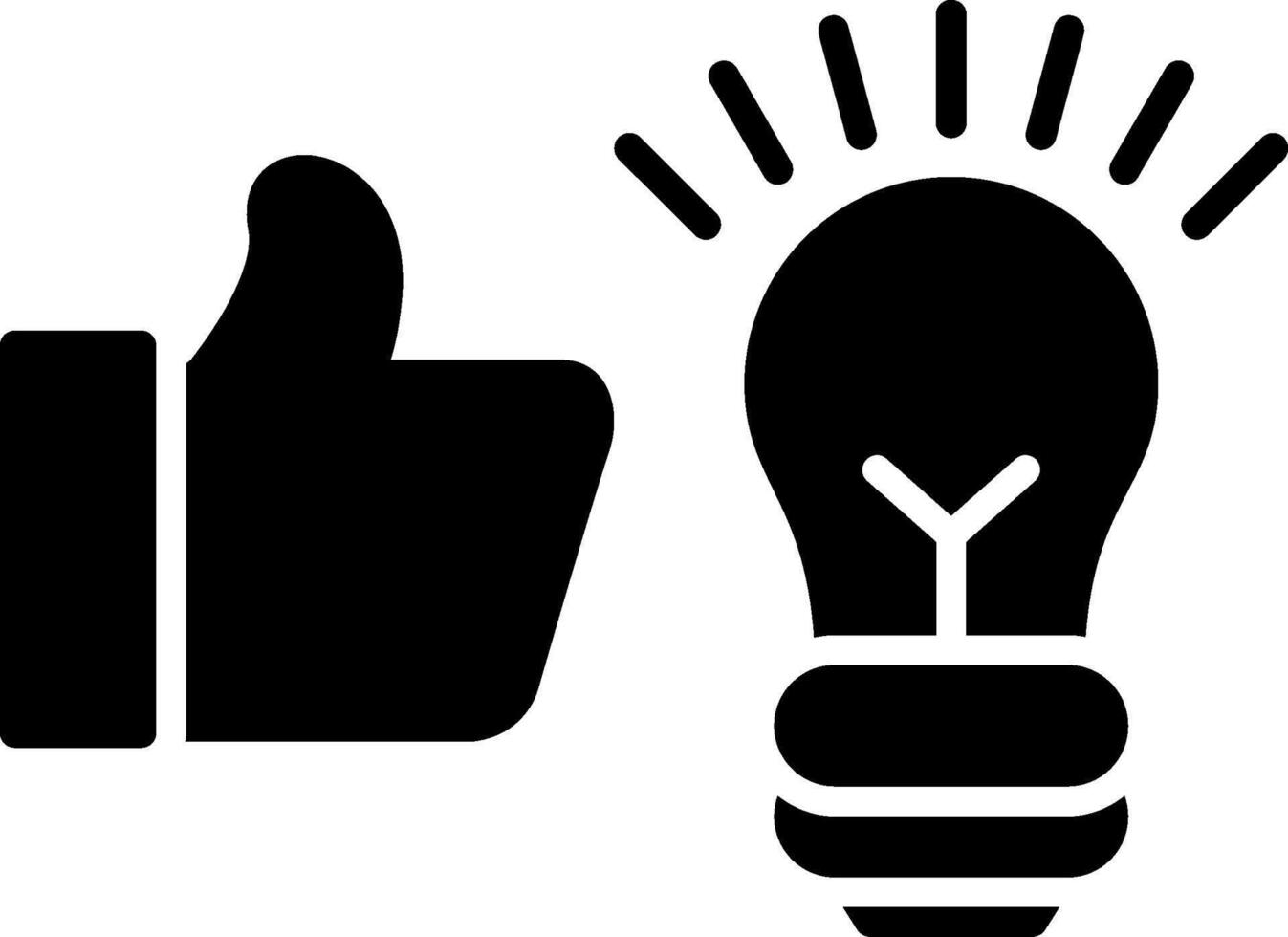 Idea Bulb Glyph Icon vector
