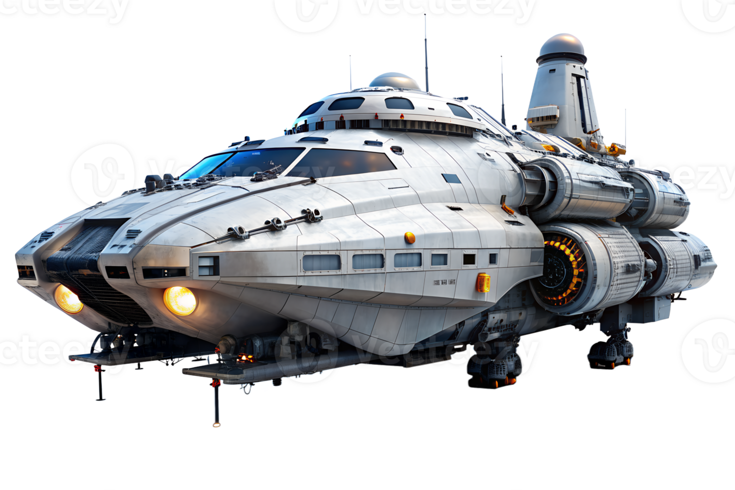 , futuristic spaceship isolated transparent background png