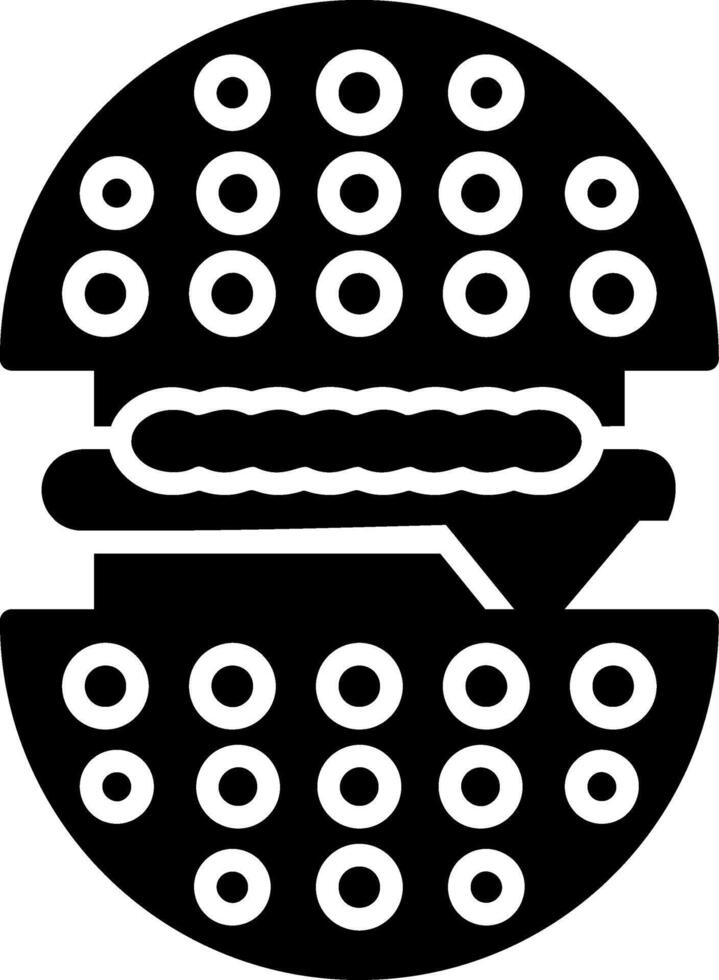 Burger Glyph Icon vector