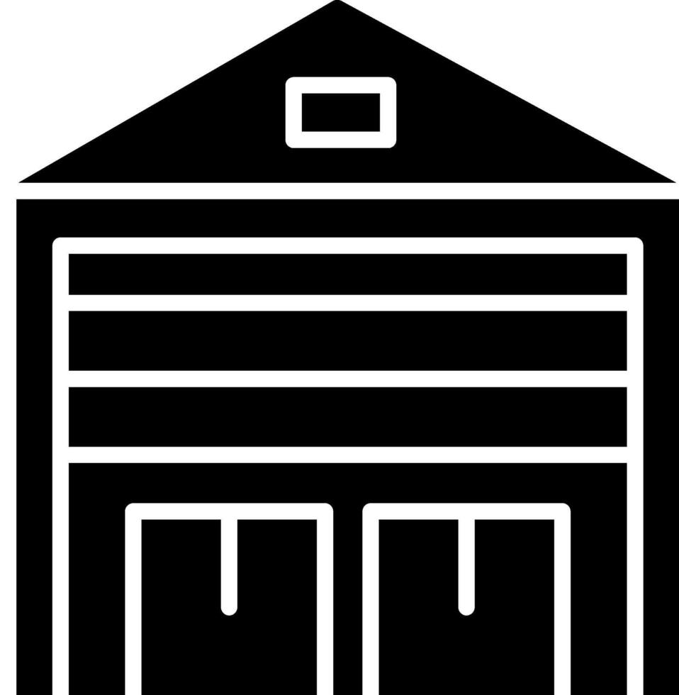 Warehouse Glyph Icon vector
