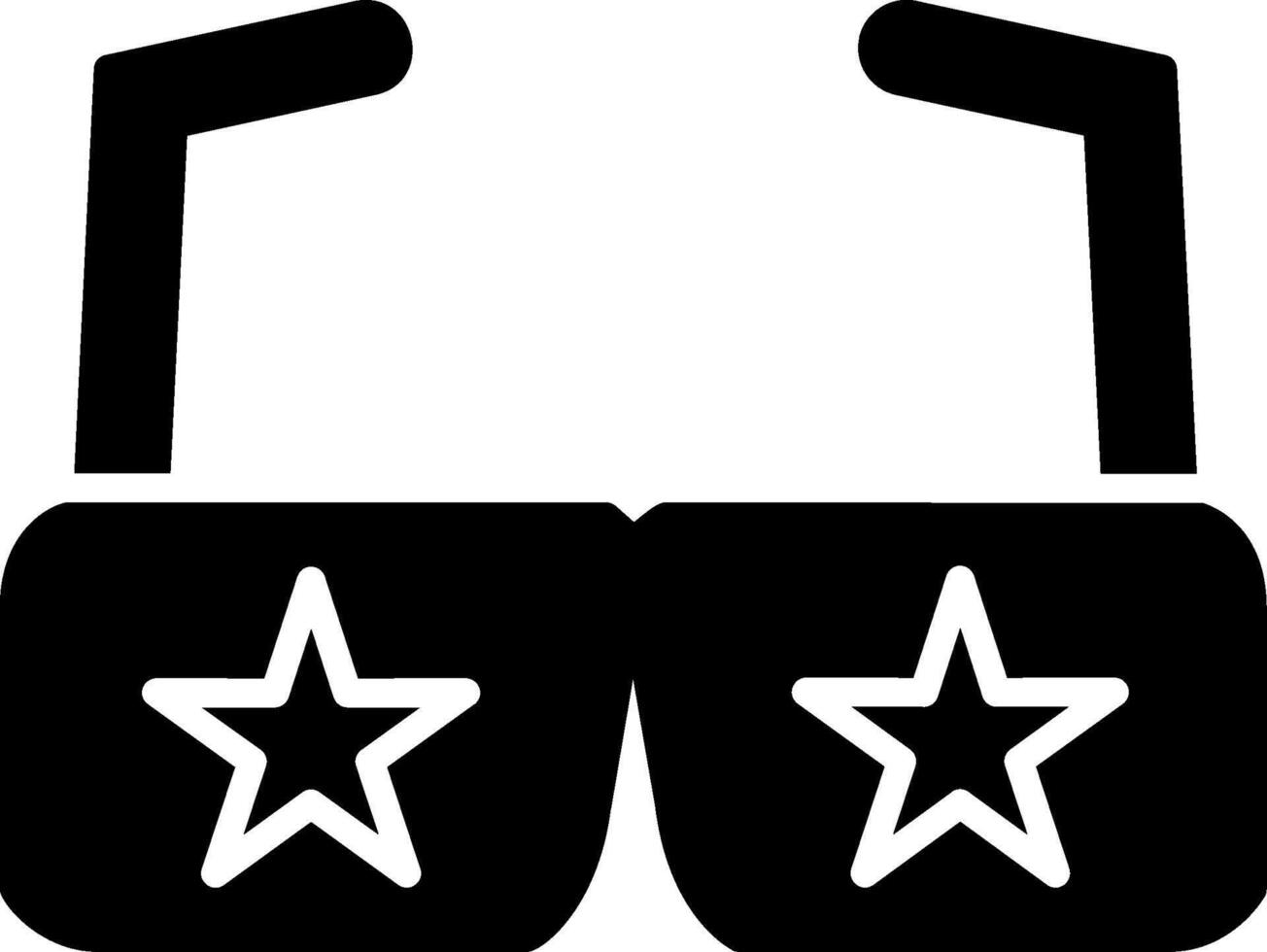 fiesta lentes glifo icono vector