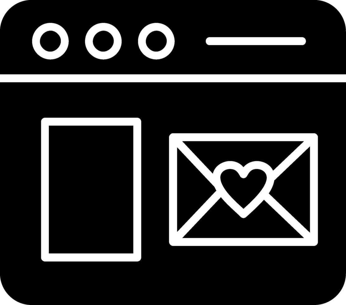 Website Glyph Icon vector