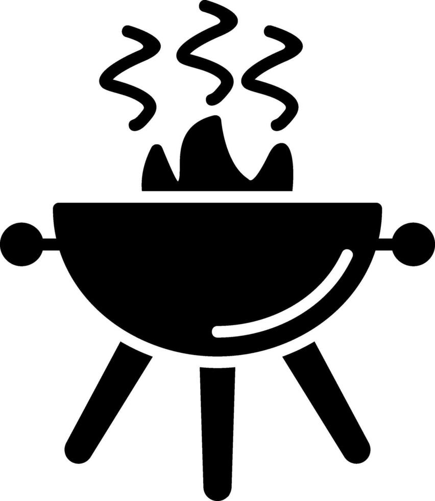 Grill Glyph Icon vector