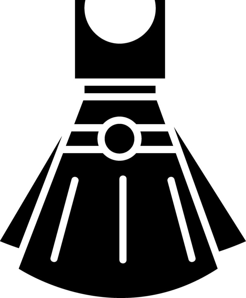 icono de glifo de vestido vector