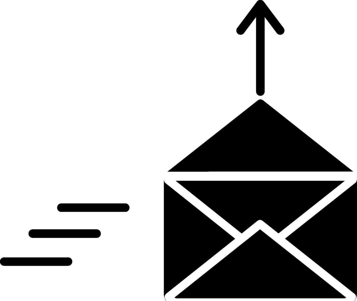 icono de glifo de correo vector