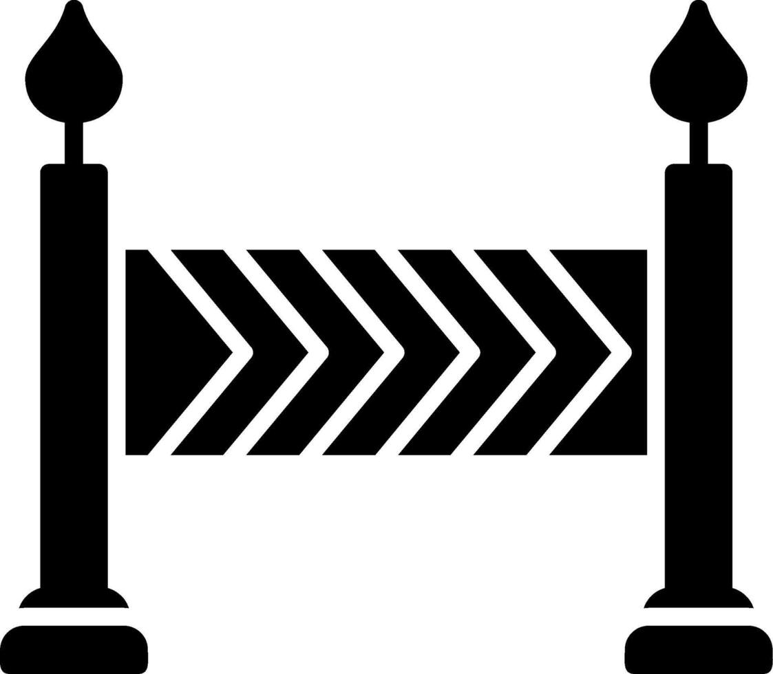 Barrier Glyph Icon vector