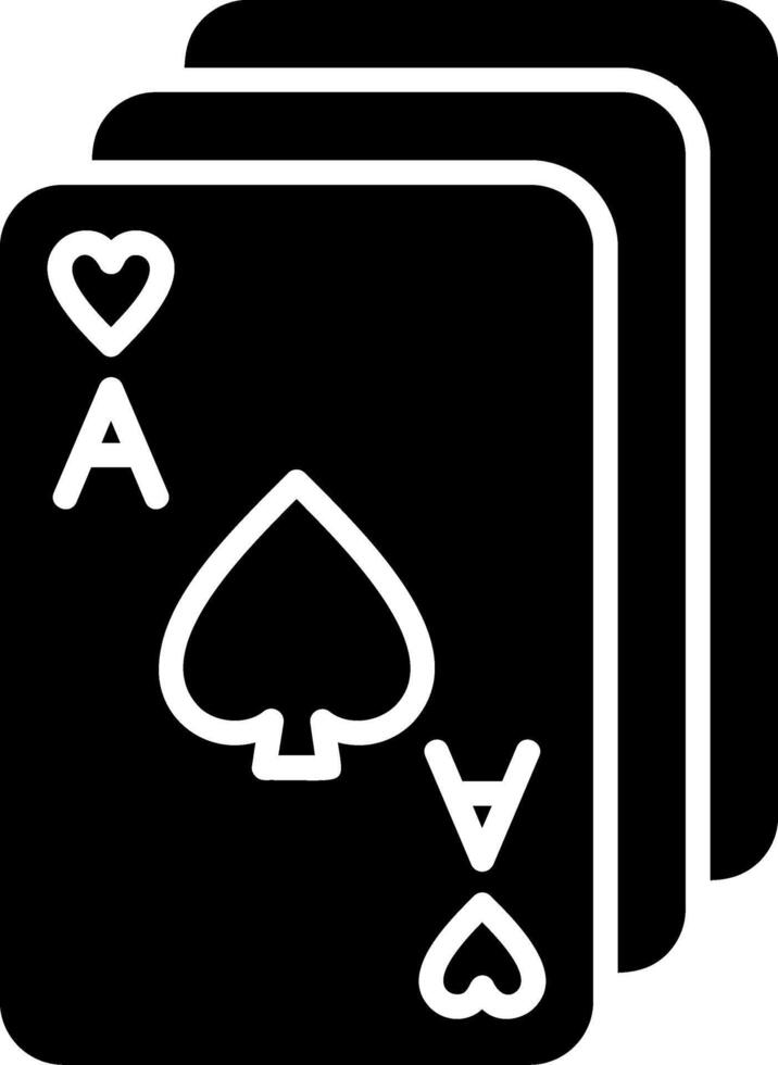 Card Game Glyph Icon vector