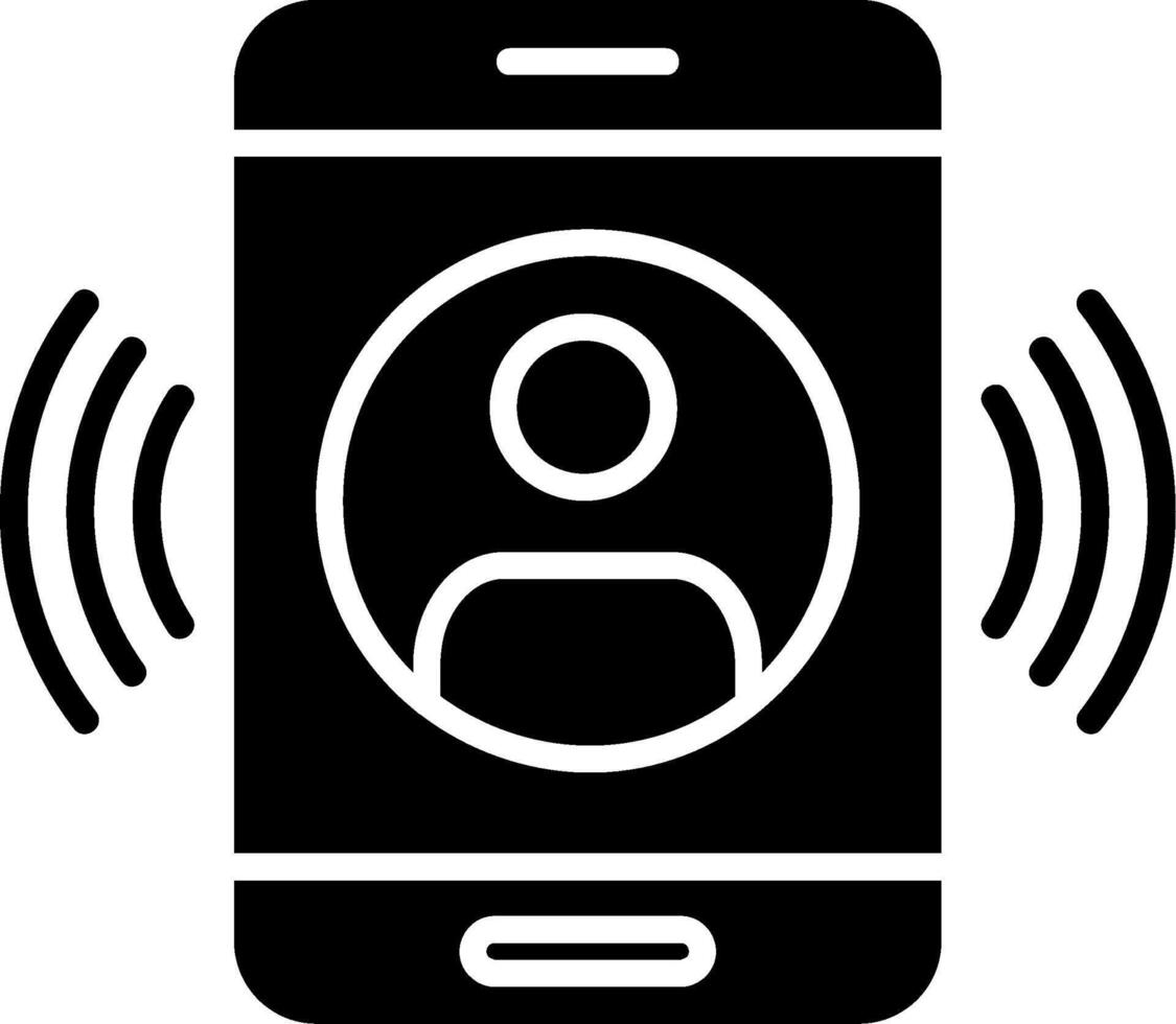 Call Glyph Icon vector