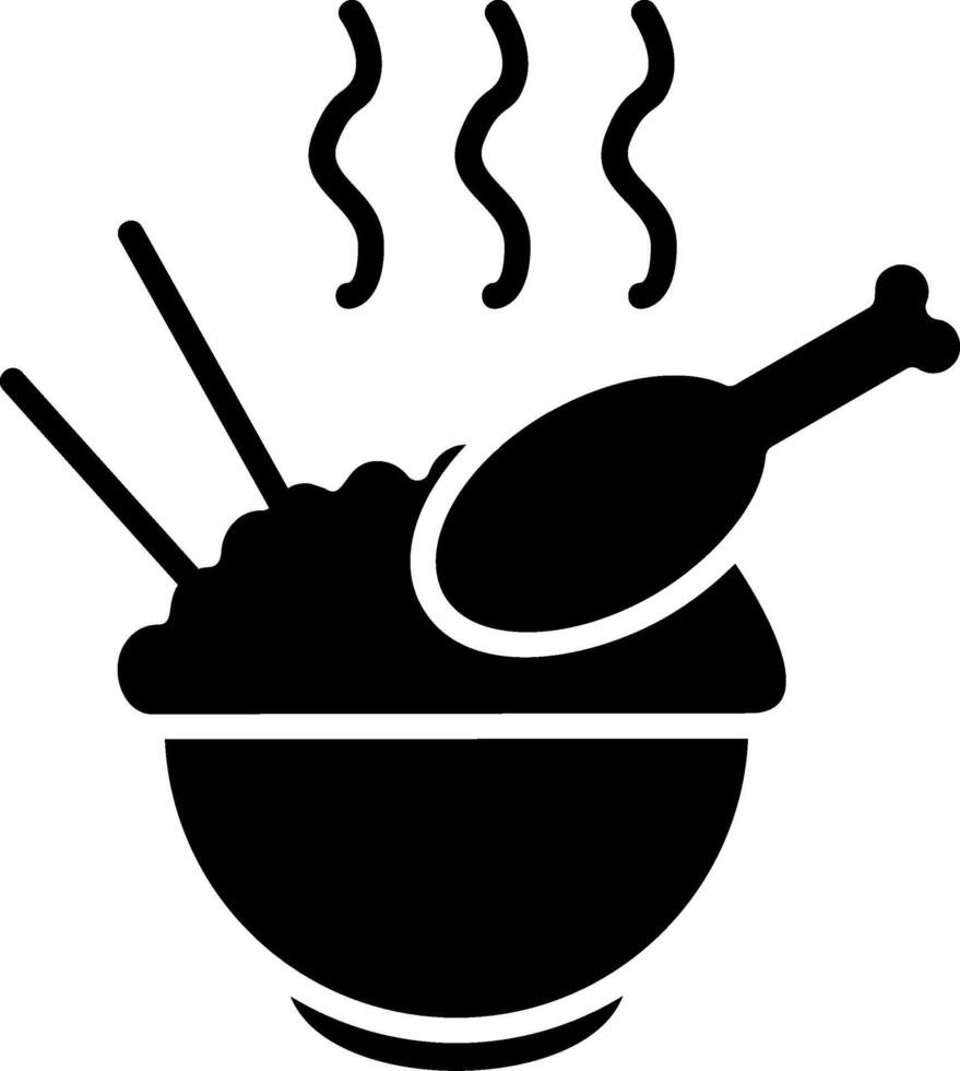 Bowl Glyph Icon vector