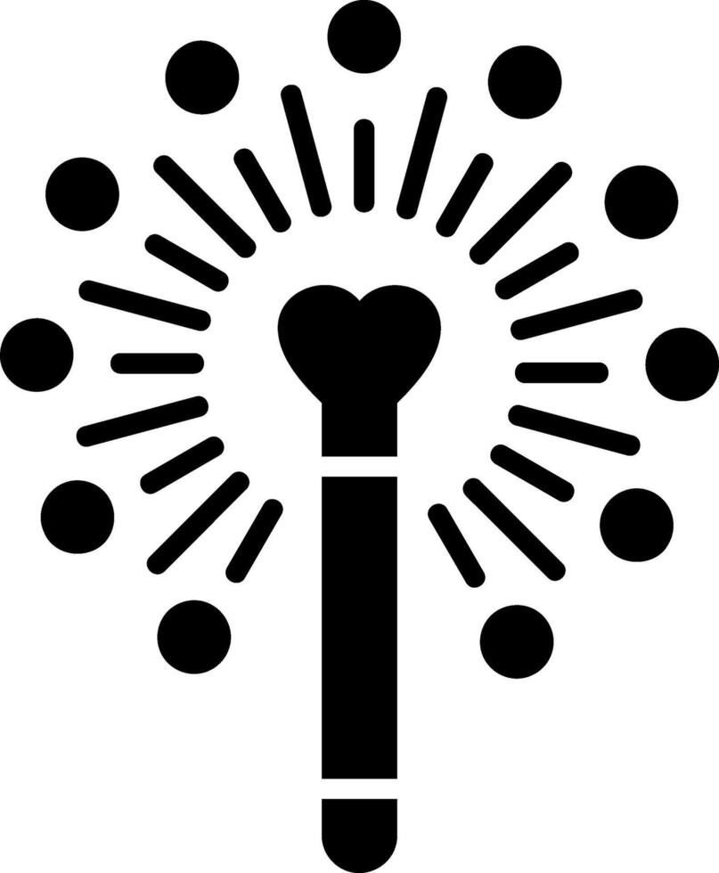 Magic Wand Glyph Icon vector