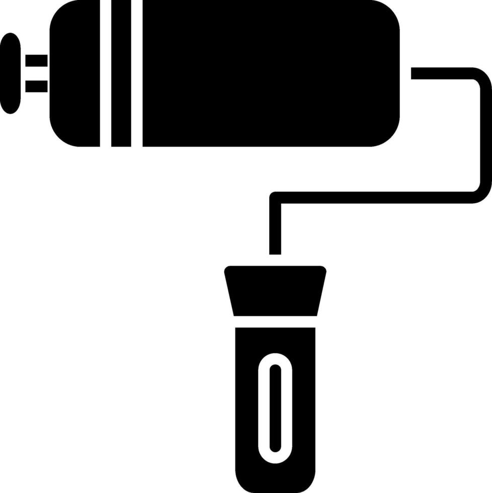 Paint Roller Glyph Icon vector