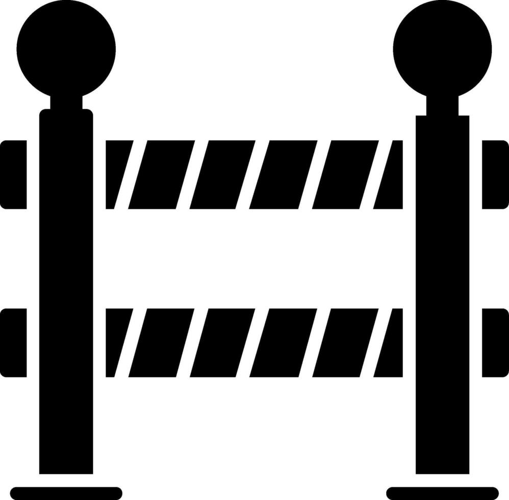 Barrier Glyph Icon vector
