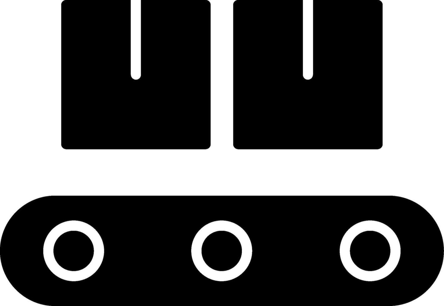 Conveyor Belt Glyph Icon vector
