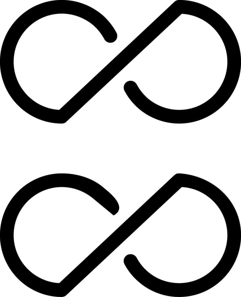 Infinity Glyph Icon vector