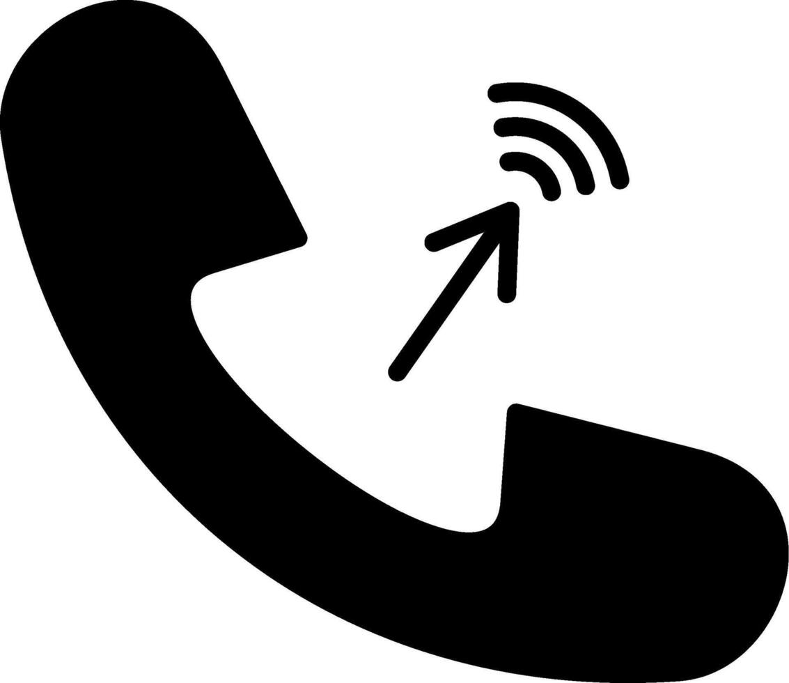 Phone Call Glyph Icon vector