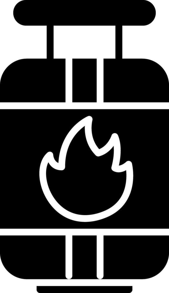 Gas Cylinder Glyph Icon vector
