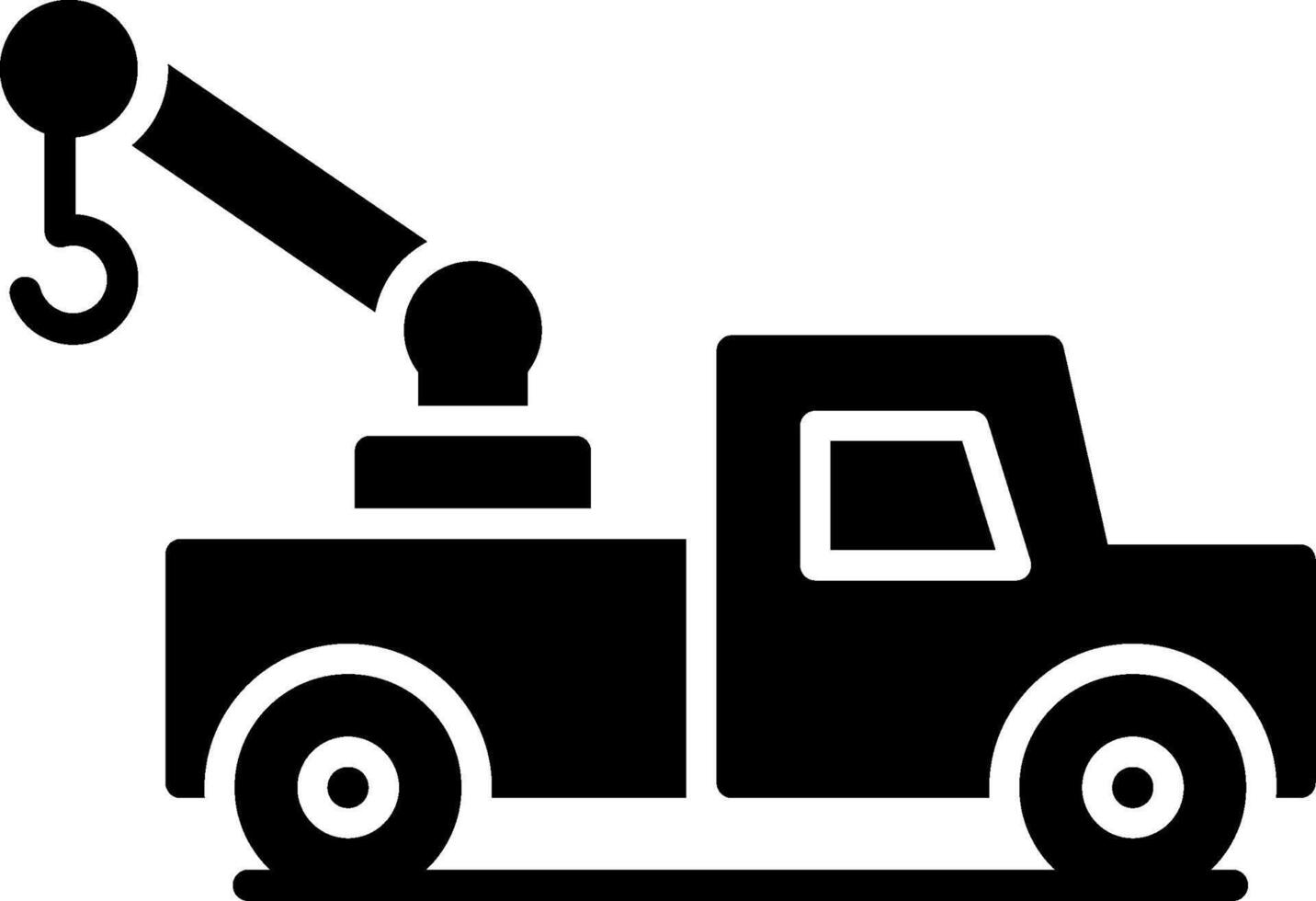 Tow Truck Glyph Icon vector