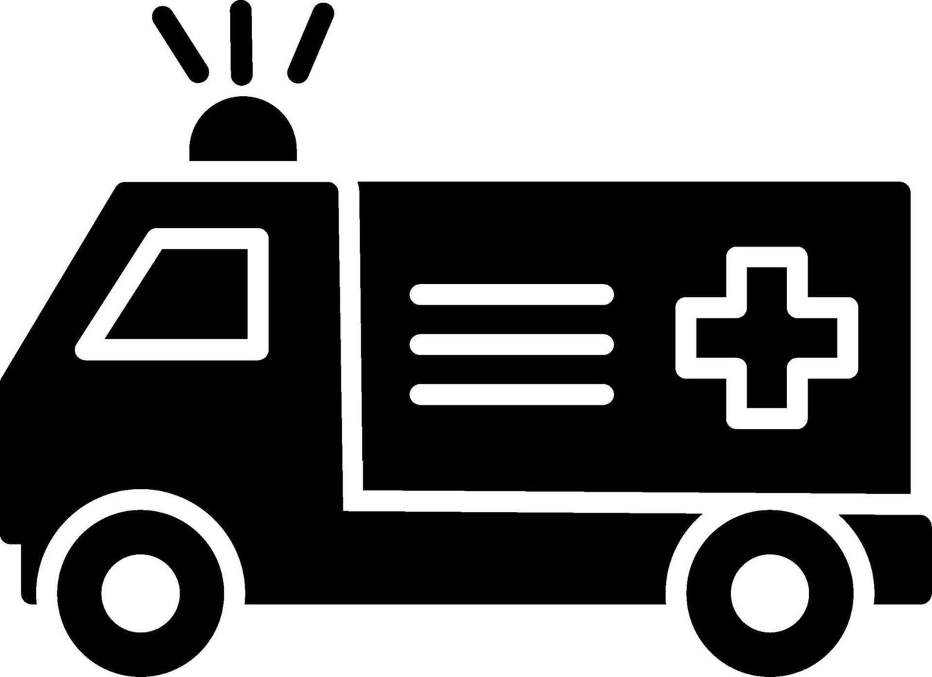 Ambulance Glyph Icon vector