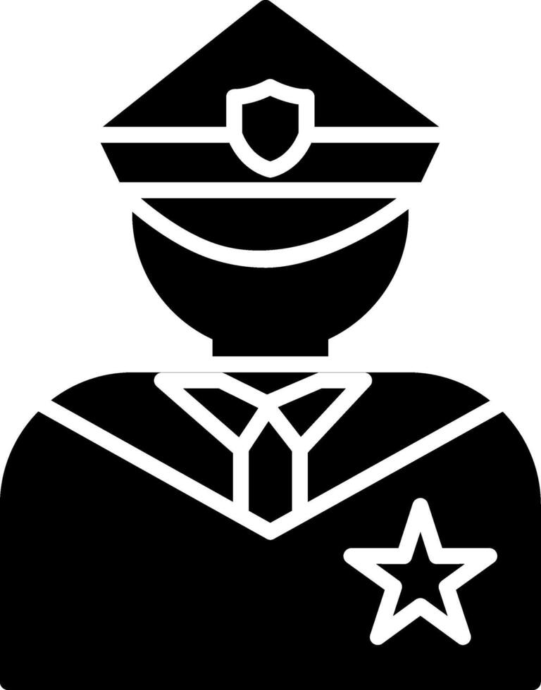 Police Glyph Icon vector