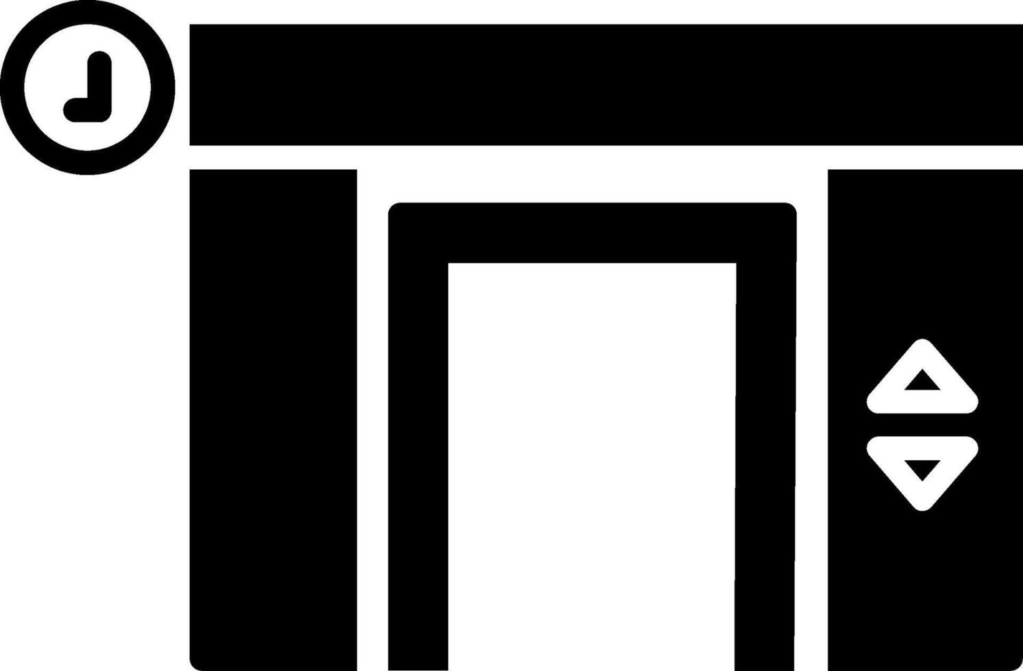 Elevator Glyph Icon vector