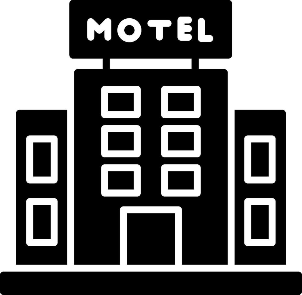 Motel Glyph Icon vector