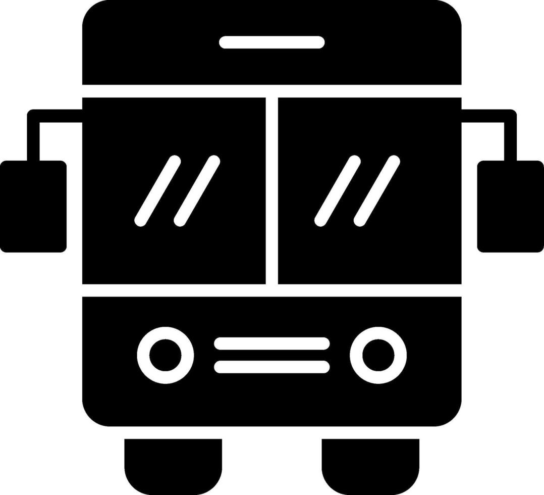 icono de glifo de autobús vector