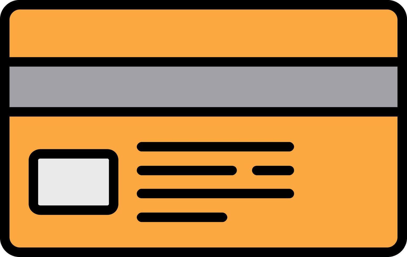 Credit Card Line Filled Icon vector