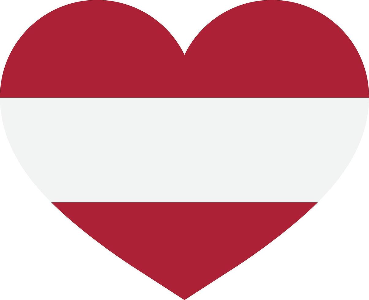 Latvia heart flag . Latvia love symbol . Latvia flag in heart shape . illustration vector