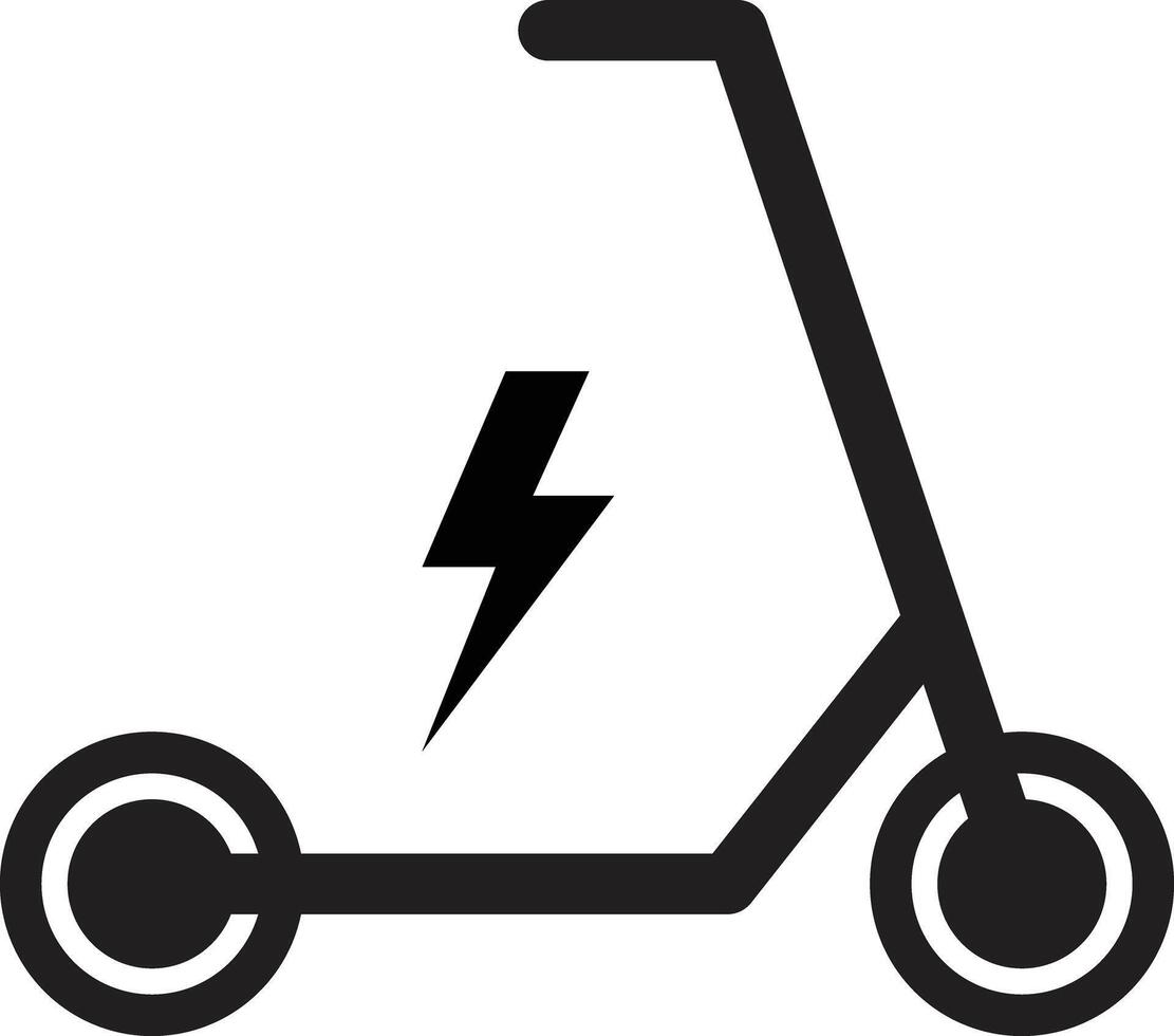 eléctrico scooter icono aislado en blanco antecedentes . ilustración vector