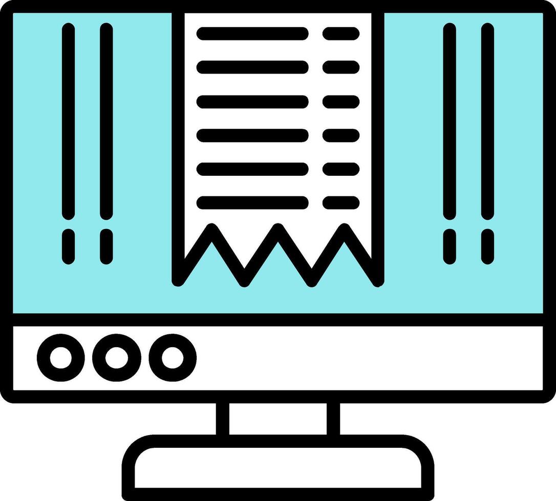 Online Bill Payments Line Filled Icon vector