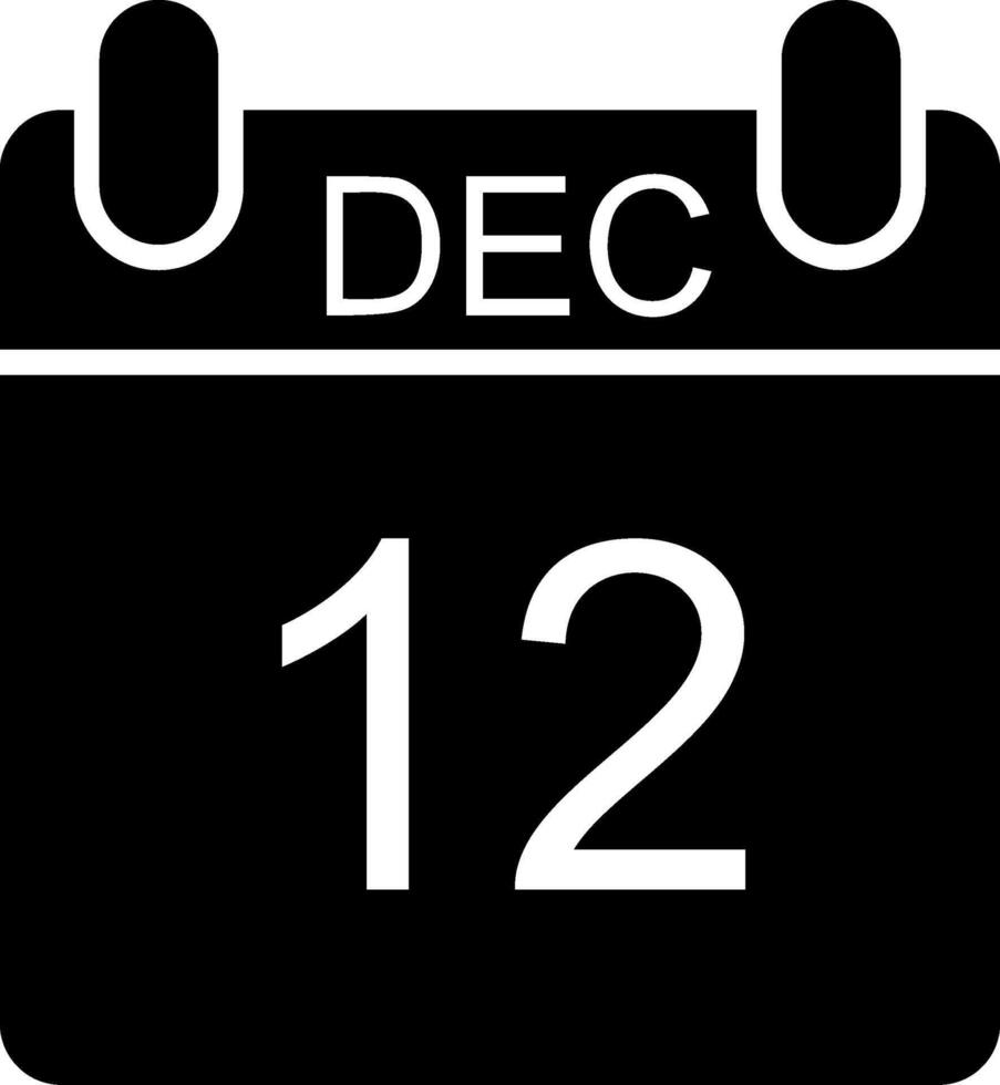 December Glyph Icon vector