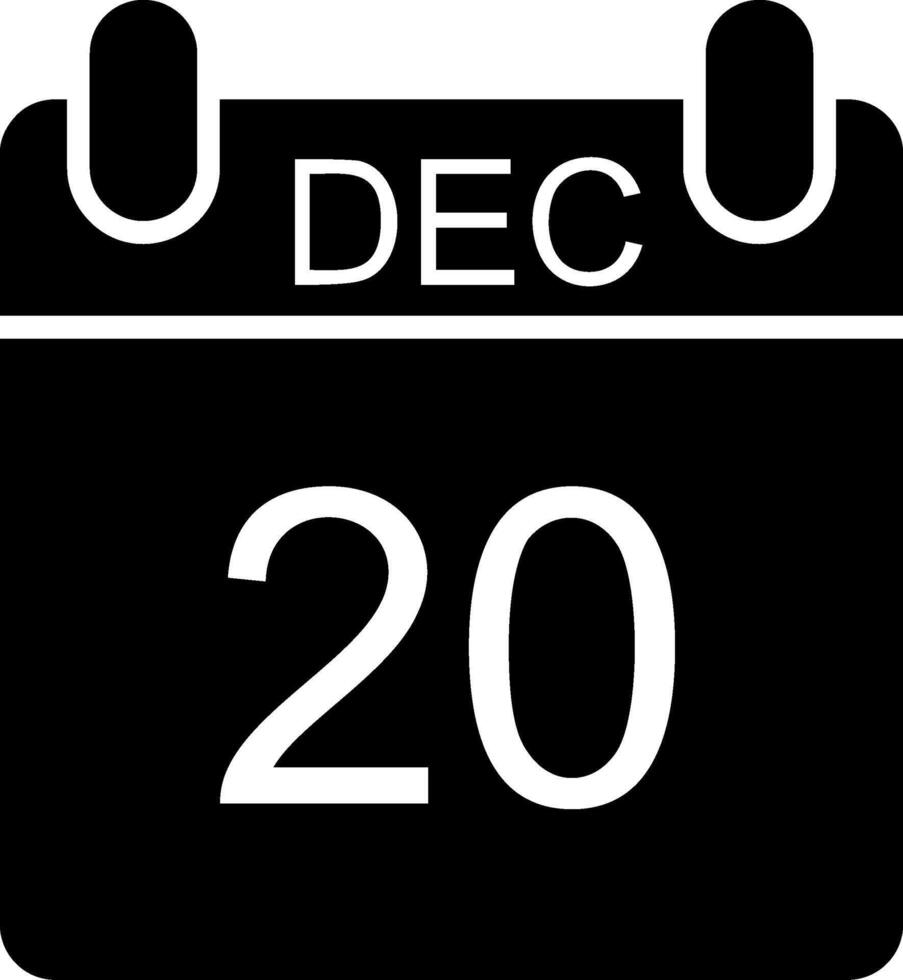 December Glyph Icon vector