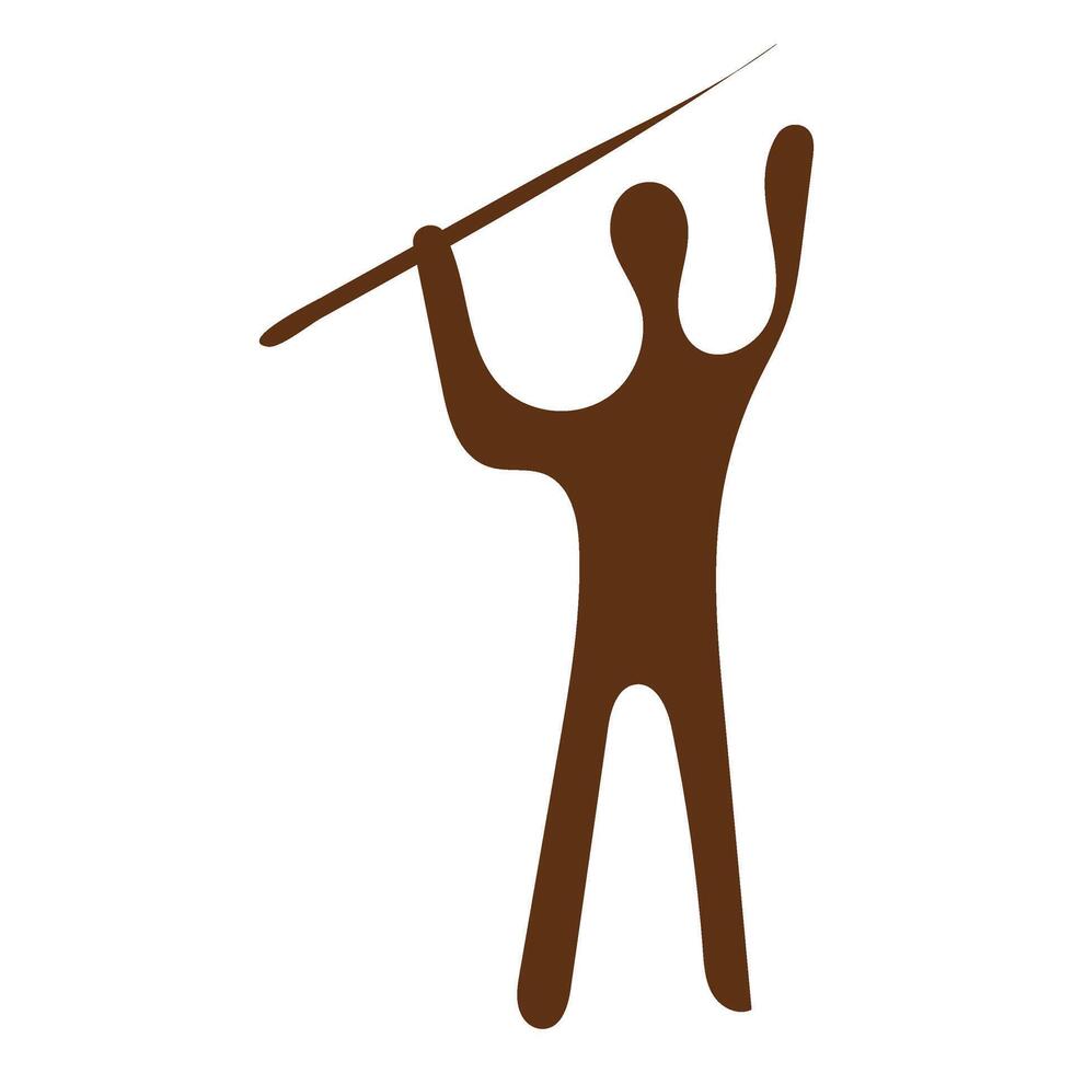 Abstract Primitive Art Human Silhouette vector