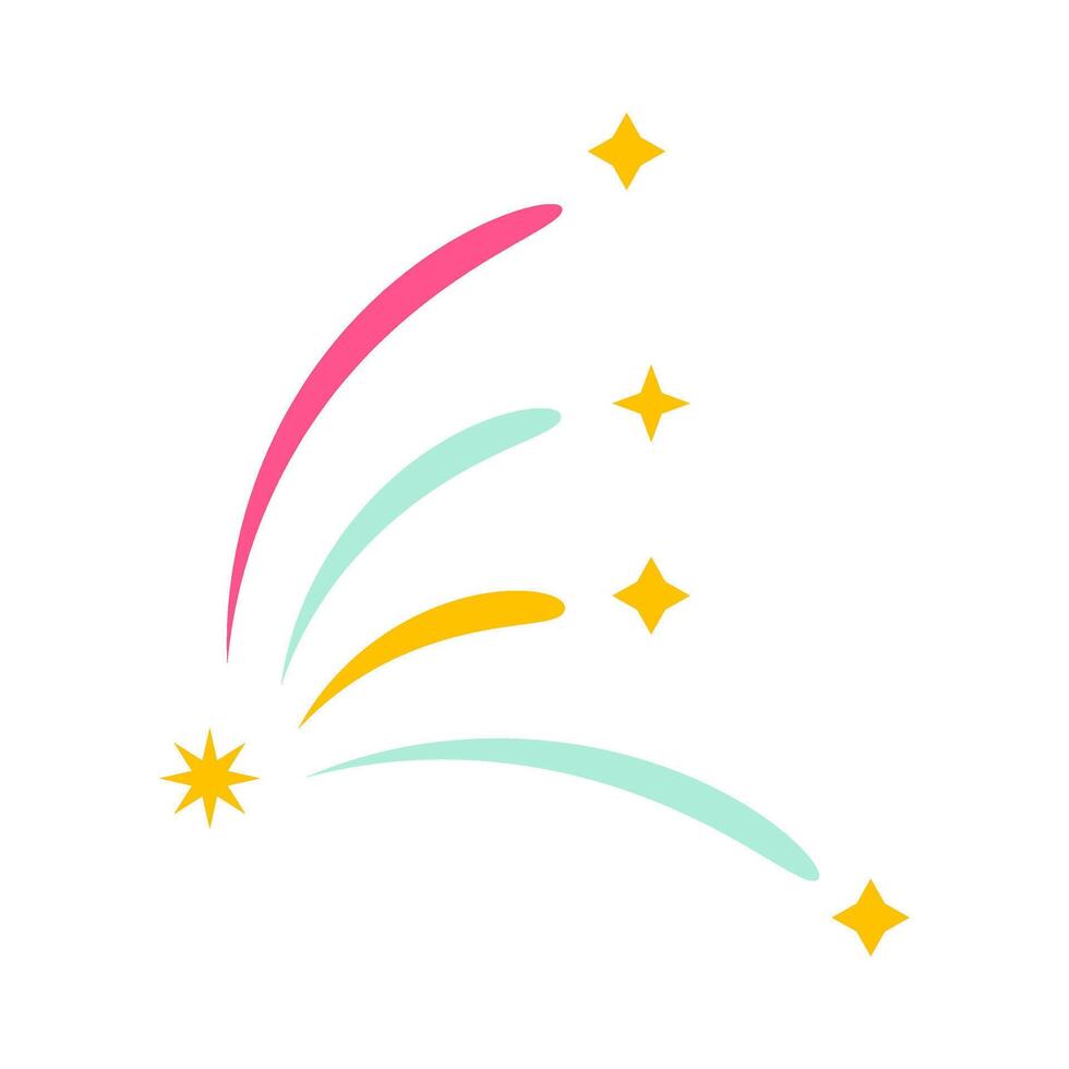 Colorful Firework Confetti Decorations vector